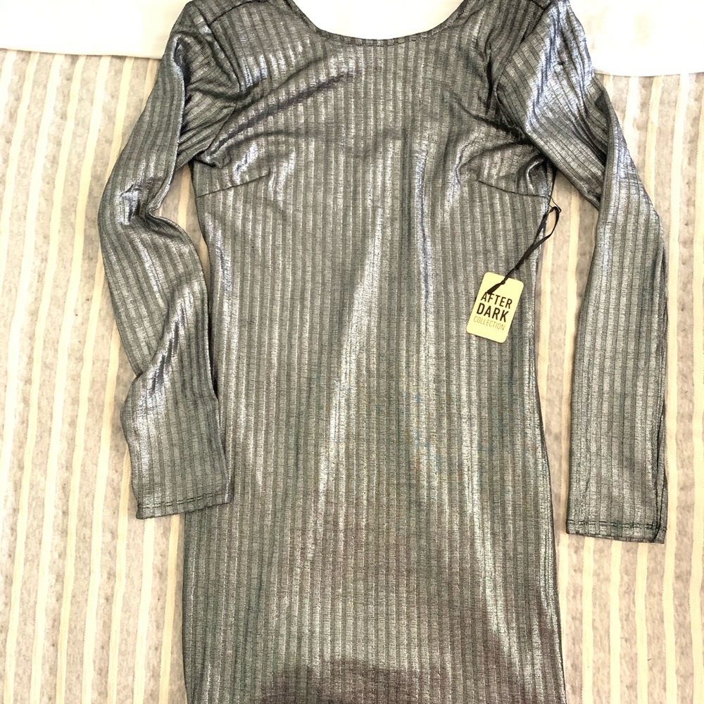 Silver bodycon dress